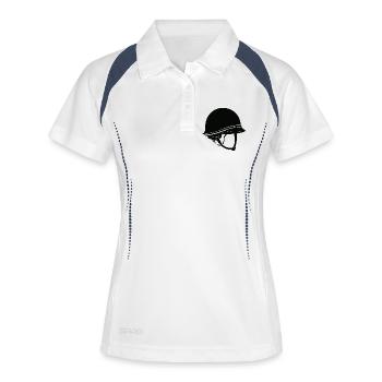 Army Helmet - Women's Polo breathable - white/navy - Front