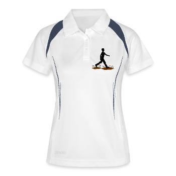 Femme Wadloper – Aventure dans la boue - Polo respirant Femme - blanc/marine - Devant