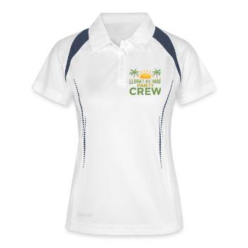 Lloret De Mar Party Crew - Frauen Polo atmungsaktiv - Weiß/Navy - Vorne
