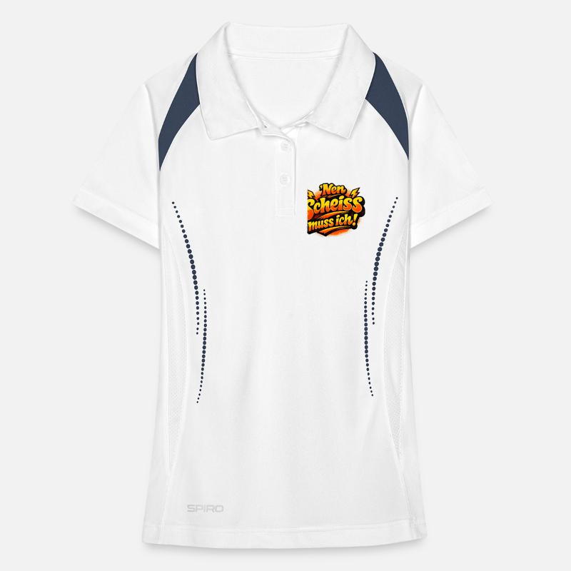 Nen Scheiss Muss ich retro comic Women's Polo breathable