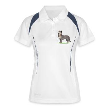 Irish Wolfhound (comic) - Women's Polo breathable - white/navy - Front