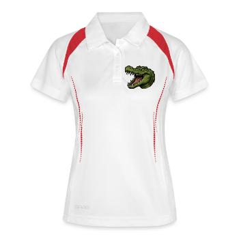 Alligator Head Cartoon Green - Women's Polo breathable - white/navy - Front