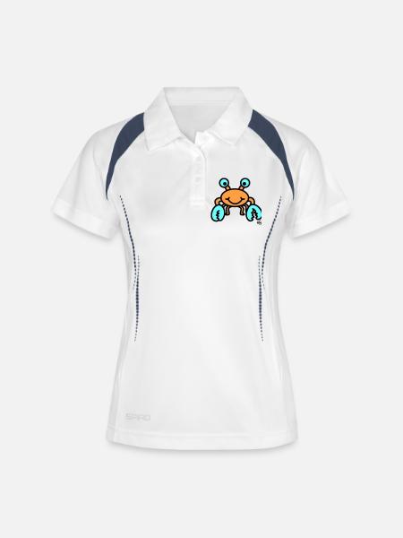 Cancer big - Women's Polo breathable - white/navy