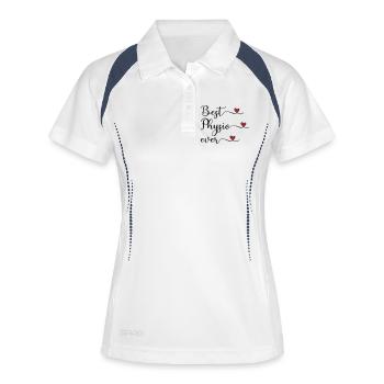 Best Physical Therapist - Women's Polo breathable - white/navy - Front