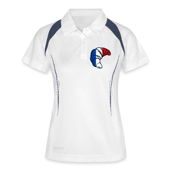 France Croissants - Polo respirant Femme - blanc/marine - Devant