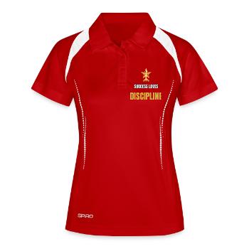 Success Loves Discipline Motivational Quote - Women's Polo breathable - white/navy - Front