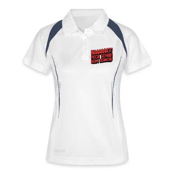 Naaaaa? Pech gehabt beim Denken - Frauen Polo atmungsaktiv - Weiß/Navy - Vorne