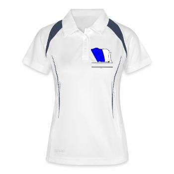 Drapeau Personnalisé de Spa - Polo respirant Femme - blanc/marine - Devant