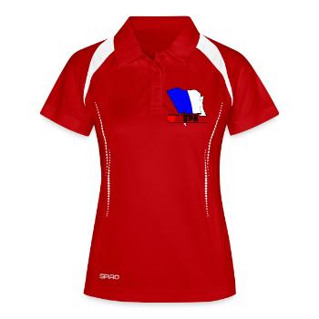 Love Spa Belgium - Polo respirant Femme - blanc/marine - Devant