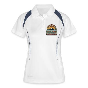 My Dog Tests My Will To Live - Frauen Polo atmungsaktiv - Weiß/Navy - Vorne