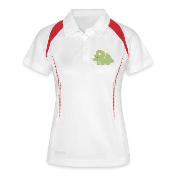 Emerald Triceratops Charm - Women's Polo breathable - white/navy - Front