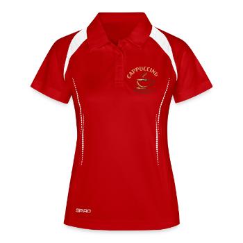 Coffee Club after 11 a.m. - Women's Polo breathable - white/navy - Front