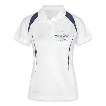 Perpignan Côte Catalane Soleil - Polo respirant Femme - blanc/marine - Devant