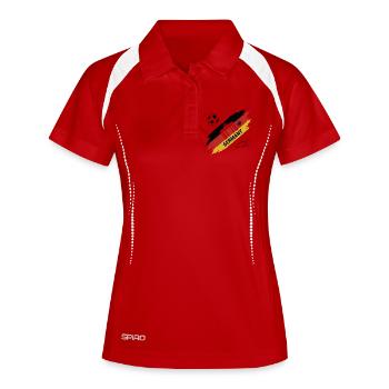 Germany Football Germany Soccer Fan Jersey - Women's Polo breathable - white/navy - Front