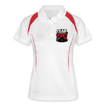 Fear is the graphic entry fee - Women's Polo breathable - white/navy - Front