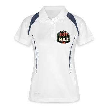 Trail Running - Just One More Mile - Women's Polo breathable - white/navy - Front