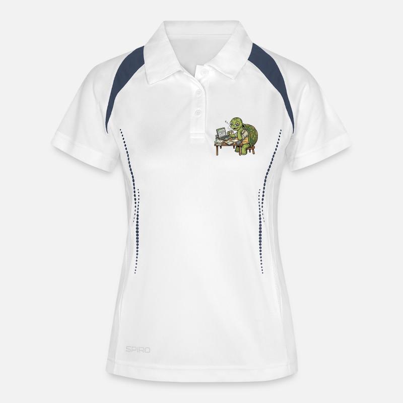 Monday Mood Turtle - Women's Polo breathable - white/navy
