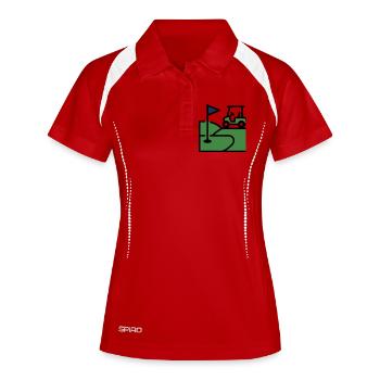 Golf Golf Kart Club Club Golf Golfeur Excursion masculine - Polo respirant Femme - blanc/marine - Devant