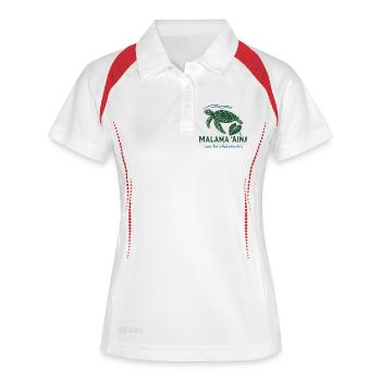 Tortue Malama Aina - Polo respirant Femme - blanc/marine - Devant
