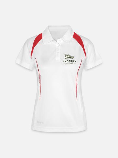 Club de course en montagne de course - Polo respirant Femme - blanc/marine