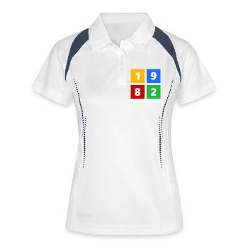 1982 - Women's Polo breathable - white/navy - Front