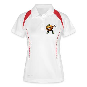 Dabber la citrouille - Polo respirant Femme - blanc/marine - Devant