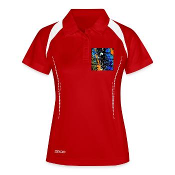 shrojrhs - Frauen Polo atmungsaktiv - Weiß/Navy - Vorne