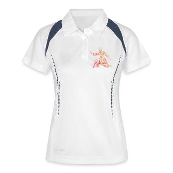 Self Defense Gift for an Aikido Student - Women's Polo breathable - white/navy - Front