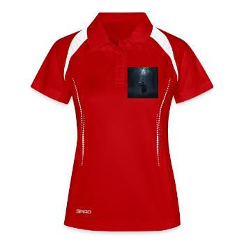 Wanderer in the Dark – Eclipse and Ravens - Women's Polo breathable - white/navy - Front