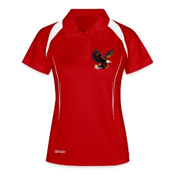 eagle - Women's Polo breathable - white/navy - Front