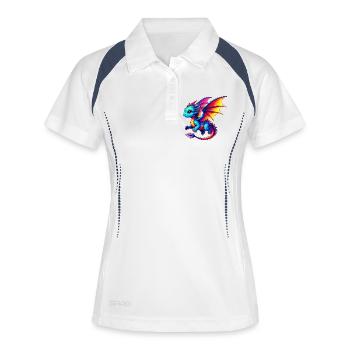 dragon - Polo respirant Femme - blanc/marine - Devant
