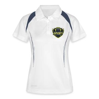 Sport - Women's Polo breathable - white/navy - Front