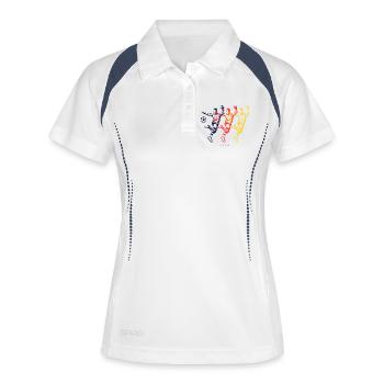 German football fans - Women's Polo breathable - white/navy - Front