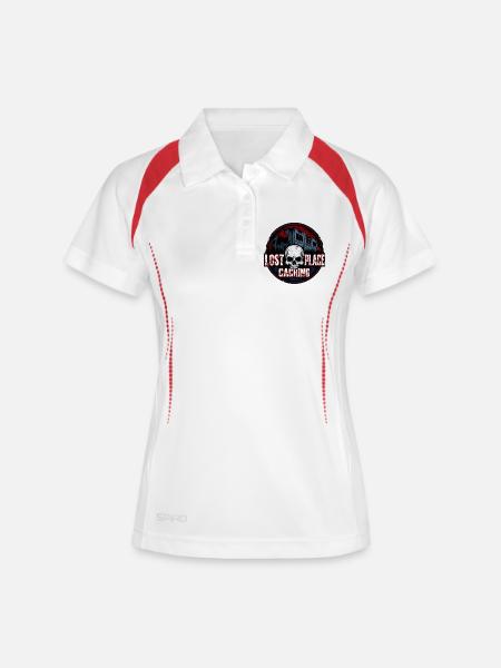 Lost Place Caching - Women's Polo breathable - white/navy