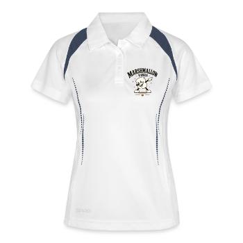 Ambiance guimauve - Polo respirant Femme - blanc/marine - Devant