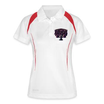 Paysan solitaire contre l’armée du roi - Polo respirant Femme - blanc/marine - Devant