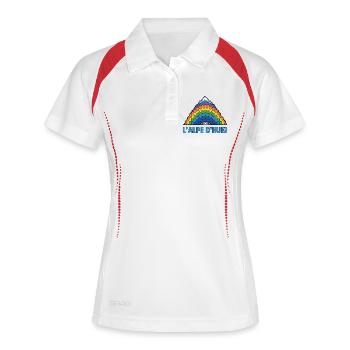 Alpe d'Huez Cycling Mountain - Women's Polo breathable - white/navy - Front
