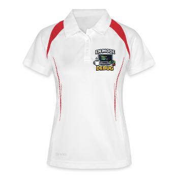 En Mode Debug Humour Développeur - Polo respirant Femme - blanc/marine - Devant