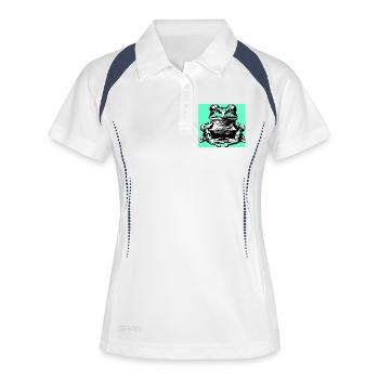 frog - Women's Polo breathable - white/navy - Front