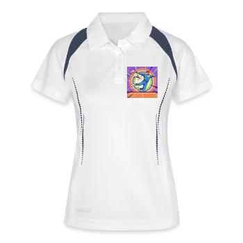 Neon Pop Tennis Star Retro Style - Women's Polo breathable - white/navy - Front