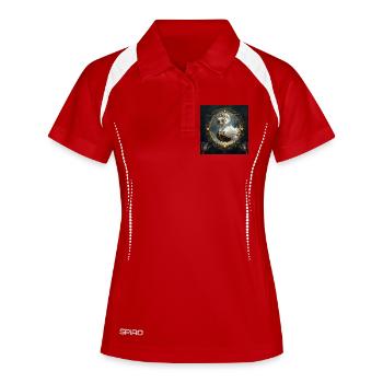 Steampunk Swan in Lunar Frame - Women's Polo breathable - white/navy - Front