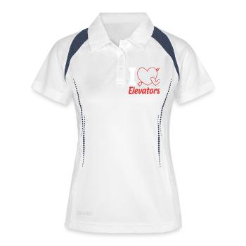 Lever - Polo respirant Femme - blanc/marine - Devant