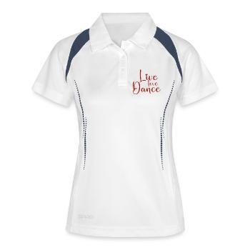 Danse d’amour en direct - Polo respirant Femme - blanc/marine - Devant