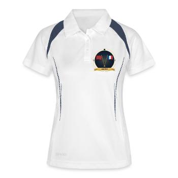 Amitié Maroc–France 2026 - Polo respirant Femme - blanc/marine - Devant