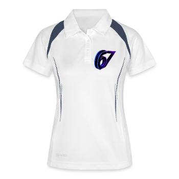 67 Néon Lumineux - Polo respirant Femme - blanc/marine - Devant