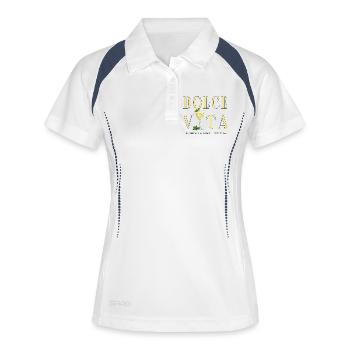Cocktail au citron Dolce Vita - Polo respirant Femme - blanc/marine - Devant