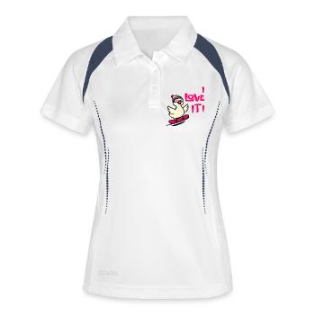 Goose Love Skiing - Women's Polo breathable - white/navy - Front
