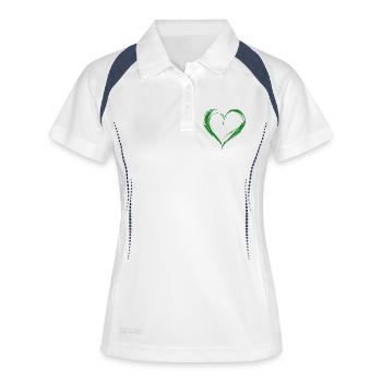 Heart - Women's Polo breathable - white/navy - Front