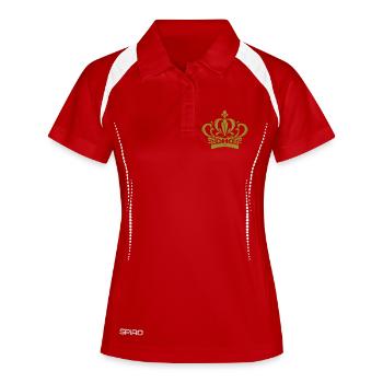 Couronne - Polo respirant Femme - blanc/marine - Devant