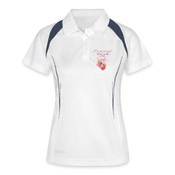Hopeless Romantic Strawberry Bow - Women's Polo breathable - white/navy - Front